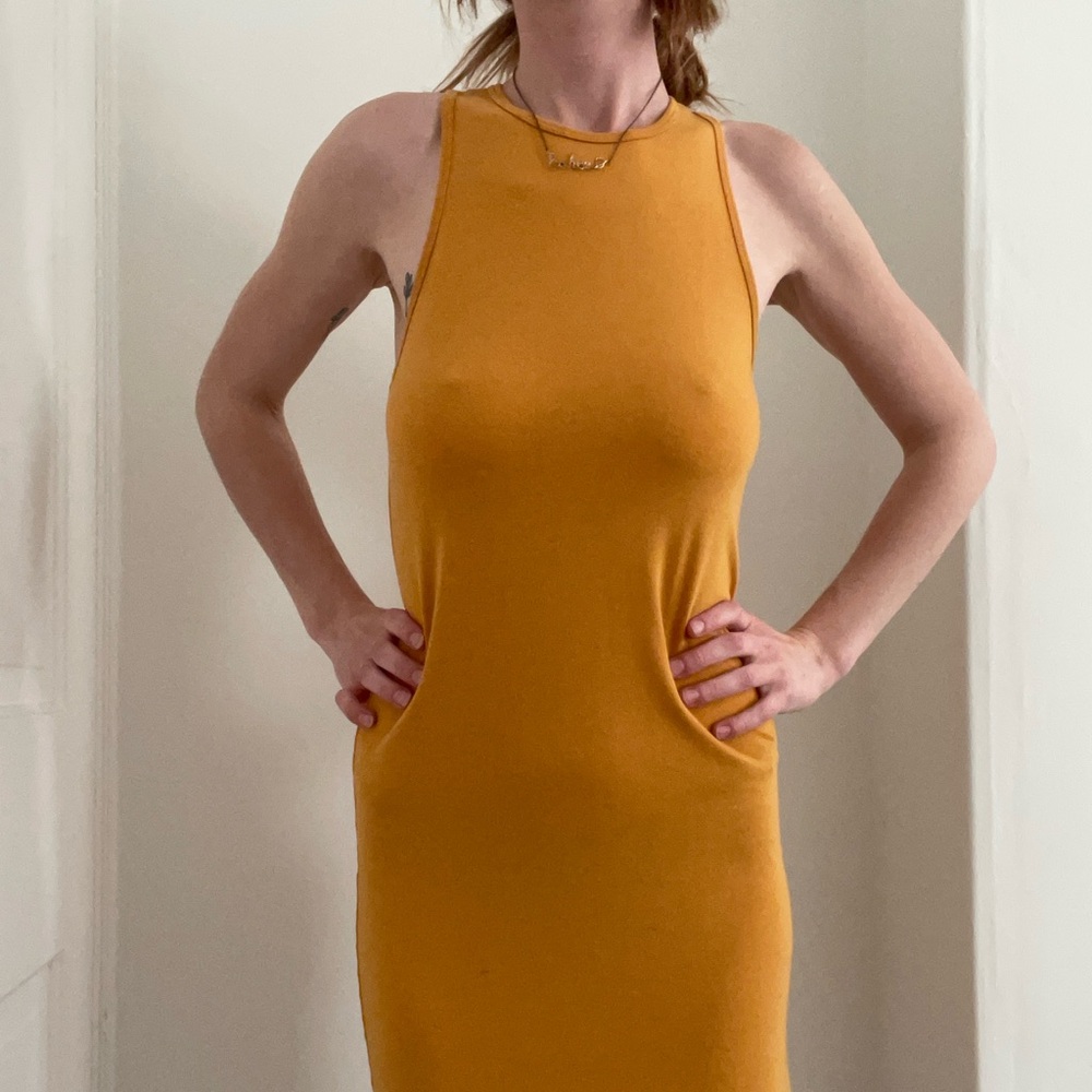 Fitted Yellow Dress